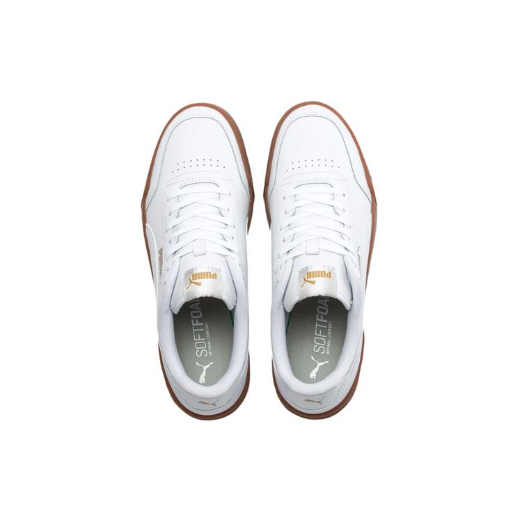 Puma Caracal Leather Retro Sports Sneakers Lightweight Low Top Unisex Sneakers White 369863-06