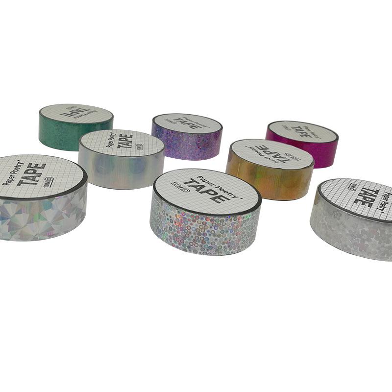 Reflective Colorful Laser Tape for Stationery, Books, Desks, Chairs, and Gift Wrapping Decorations
