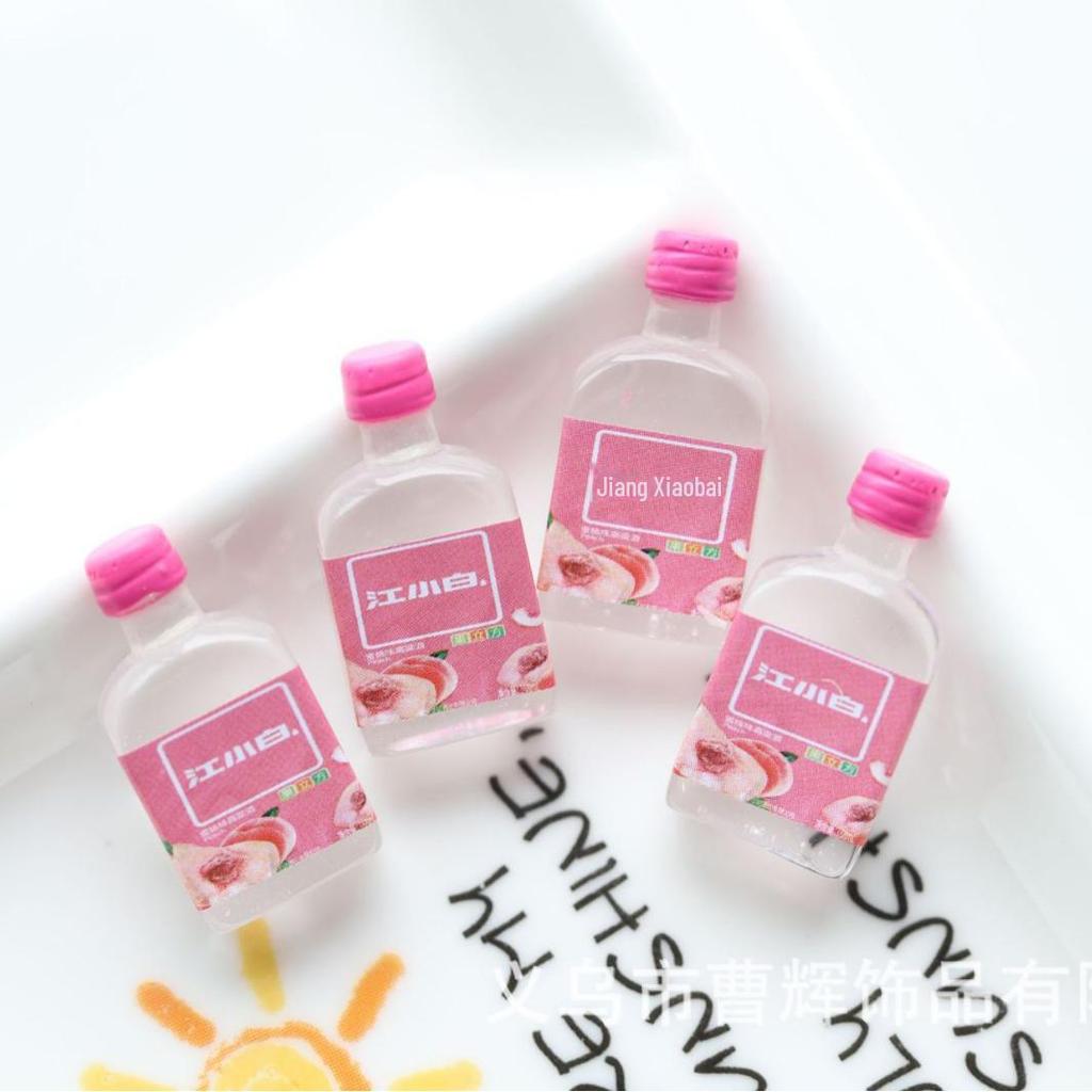 Miniature Resin Beverage Bottle Night Light Ornament for DIY Jewelry