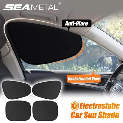 4 Pezzi Tenda Parasole per Auto Copertura Assorbimento Elettrostatico Parasole per Finestrino Laterale Auto Protezione UV Estate