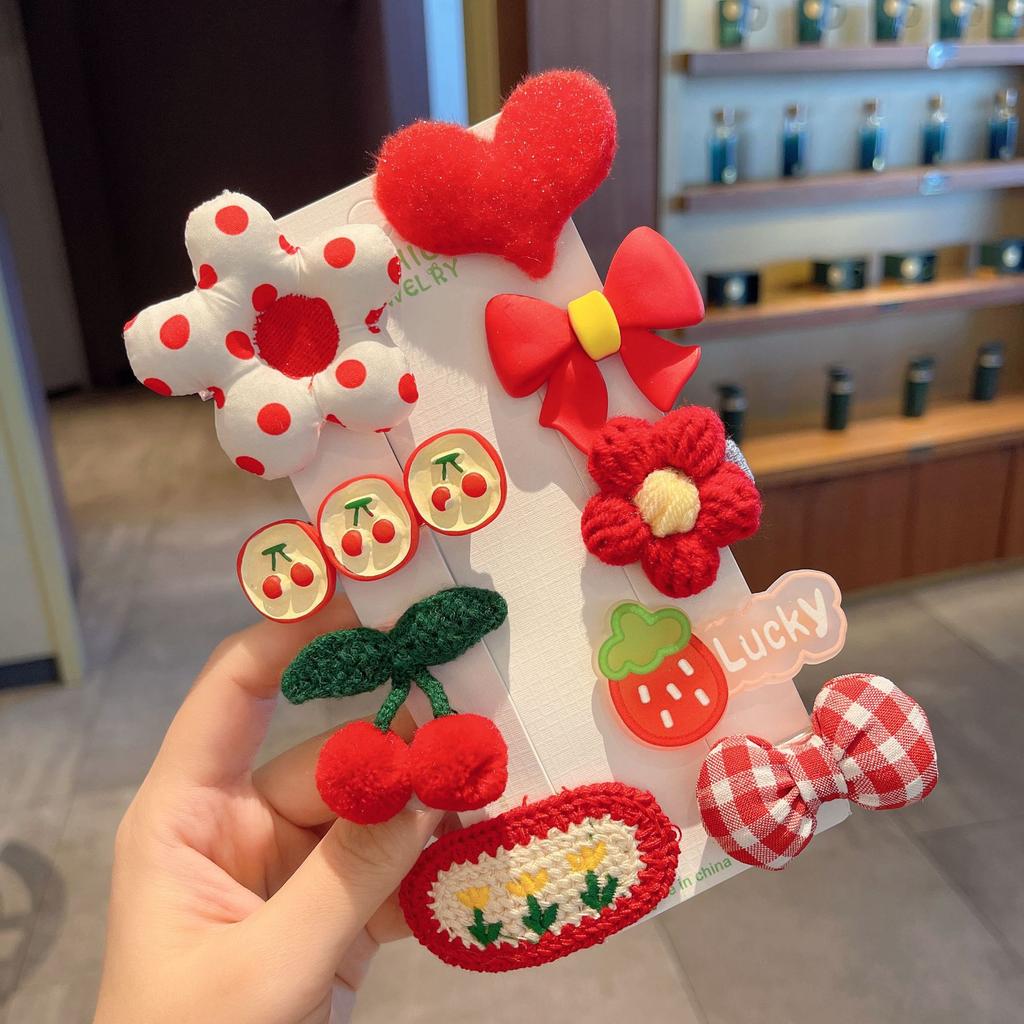 8/9 Stück Neue Mode Kinder Kinder Plüsch Hase Liebe Haarnadel Cartoon Haarnadel Kleines Mädchen Weicher Pony Clip Kinder Accessoires