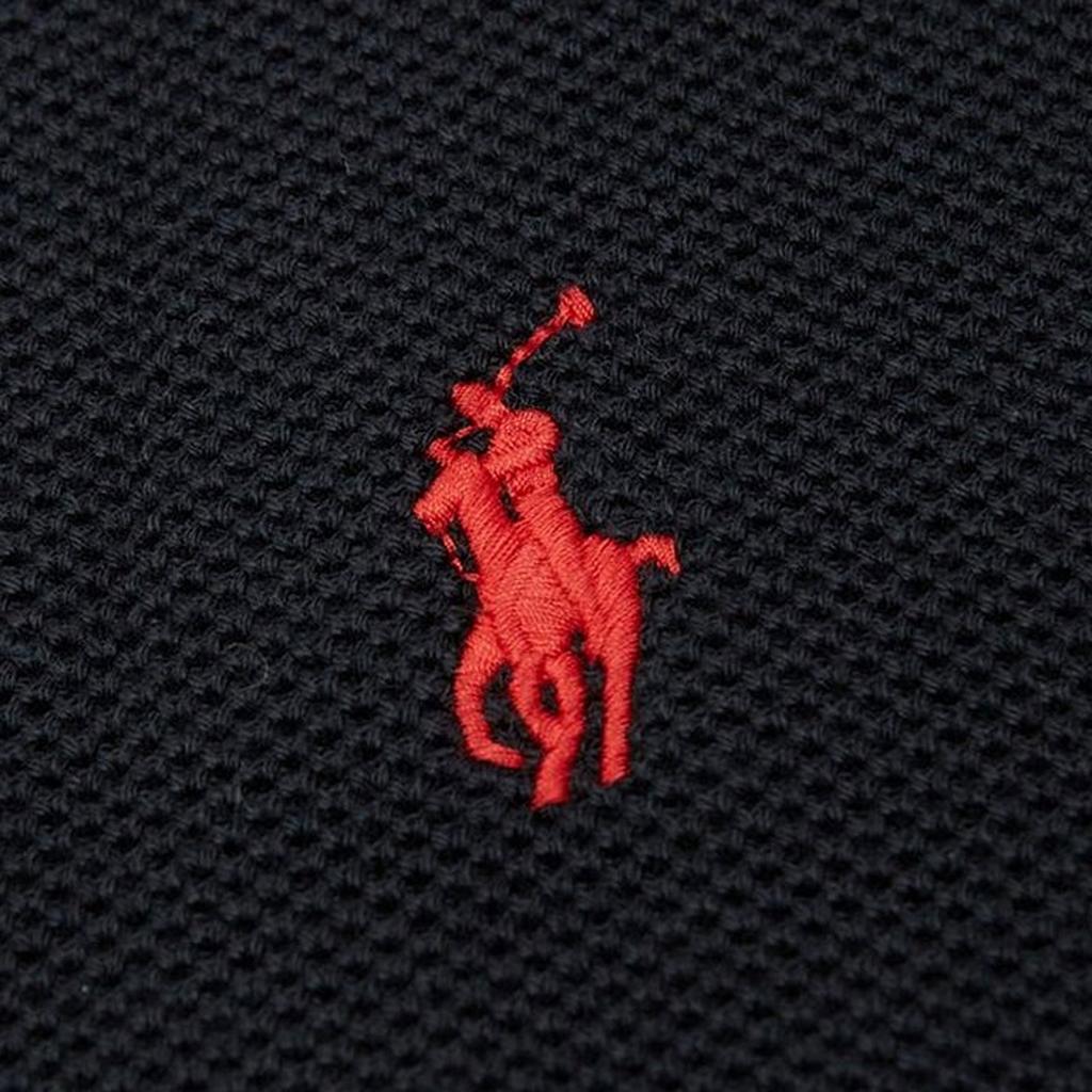 Polo Ralph Lauren SS22 Logo Embroidered Solid Color Crew Neck Long Sleeve Pullover Sweatshirt Men sweatshirt Black 710680593-001