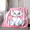 1Pc Pink Heart Aristocats Blanket Soft And Comfortable Casual Warm Camping Travel Christmas Halloween Xmas Gift M924300