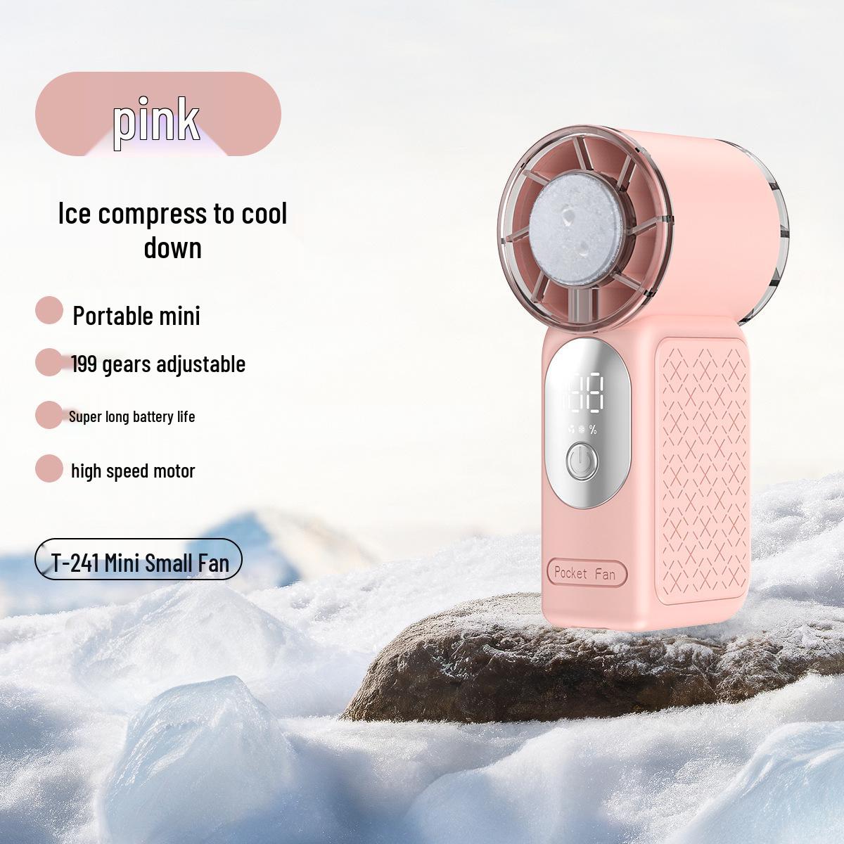 

High-Speed USB Mini Handheld Fan with Digital Display 60*40*100mm
