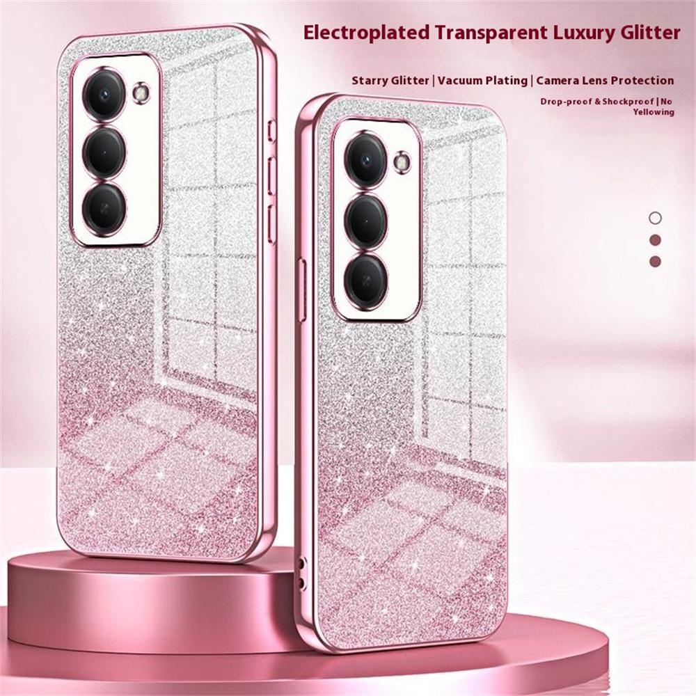 Phone Case For Xiaomi Redmi 15 5G (EU) (171mm) / 15 4G (EU) (171mm) Electroplating Gradient Glitter TPU Phone Cover