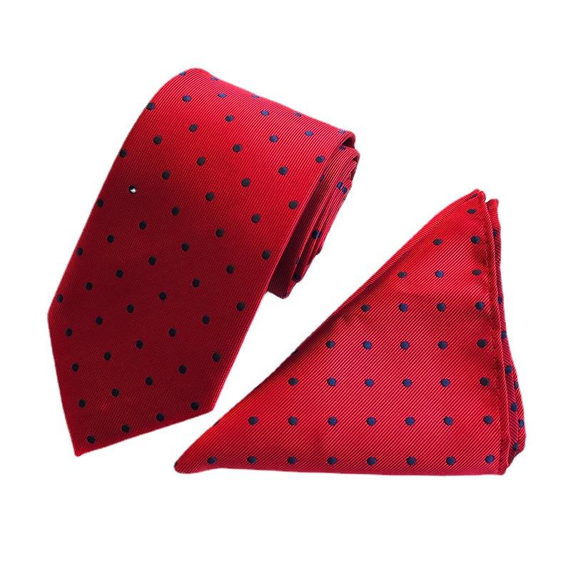 Suit Polka Dot Polka Dot Elegant Atmospheric Suit Tie Pocket Towel Suit