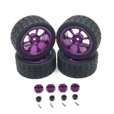 Wltoys 144001 144010 124007 124016 124019 A959 A959-B 4 buc 65mm Pneu de Cauciuc Jantă Metalică Hexagonală 12mm pentru Mașină RC Piese de Upgrade