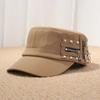 Personalized Rivet Zipper PU Leather Newsboy Hat Female, Retro Locomotive Style Octagonal Cap Autumn and Winter Tide Cool