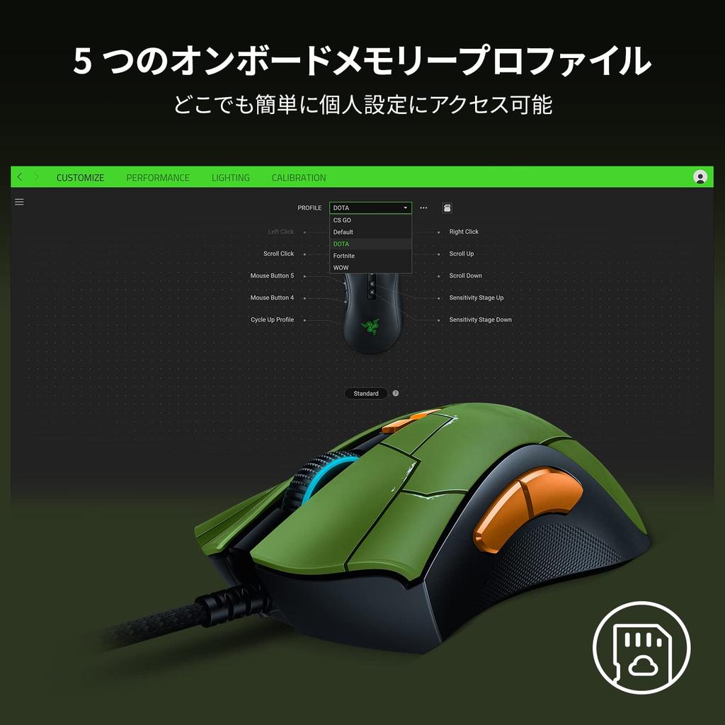 Razer DeathAdder V2 Gaming HALO Infinite Ergonomic 20000 Lightweight Optical 8 Soft Braided Chroma Authorized Distributor Mouse, Edition, Right-Handed