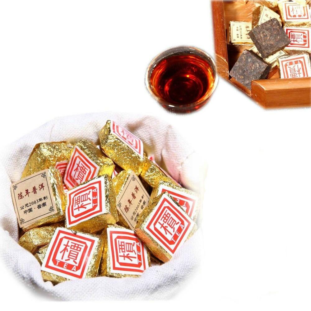 Yunnan Reifer Puerh Tee Ziegel Mini Quadratisch 50g 500g Großhandel Bohai
