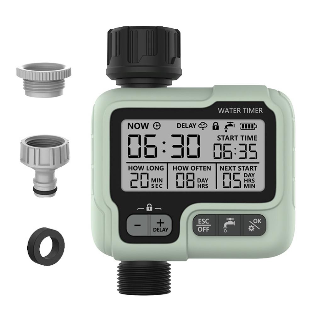 Smart Garden Water Timer/Automatic Irrigation System/LCD Display/360° Connector/Outdoor Drip Timer/IPX5 Waterproof