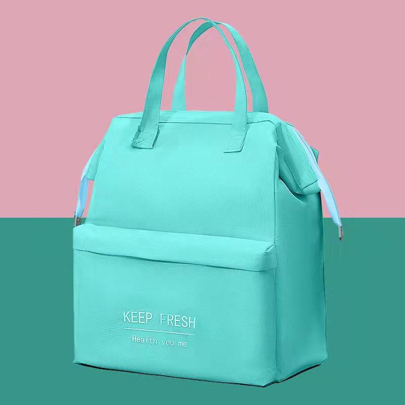 Lunch Tote Bag Insulated Bag Aluminum Foil Thickened Insulated Bag Lunch Bag with Shoulder Strap Handheld Lunch Bag