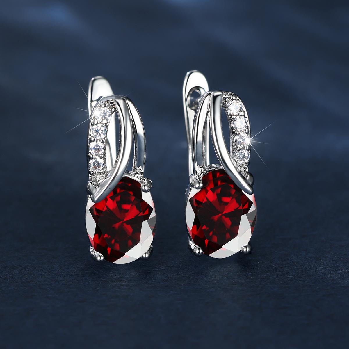 

Suiyuan 2023 Серьги из шампанского золота с белыми камнями-бриллиантами