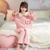 Girls Cotton Pajama Set Long Sleeve Printed Sleepwear Fall Kids Home Wear