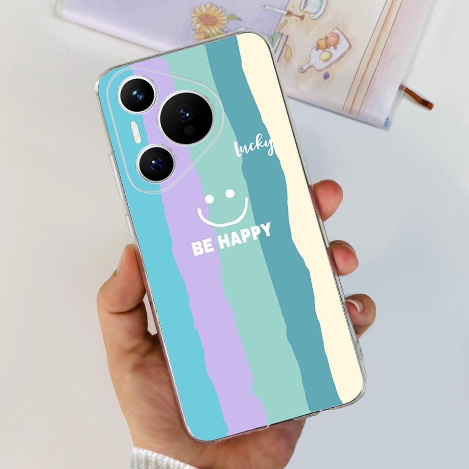 For Huawei Pura 70 Pro Plus Case Stylish Painted Cover Clear Silicone Phone Cases For Huawei Pura 70 Pro Pura70 Pro+ Soft Fundas