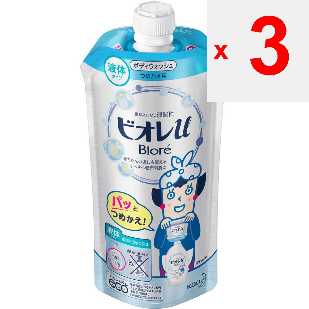 KAO Biore u Biore u Refill 340mL General Purpose (Biore II) Body Soap Apply an appropriate amount to a damp towel or sponge, lather and wash, and then