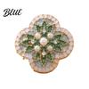 Decorative Lapel Pin Women Brooch Imitation Pearls Enamel Glaze Flower