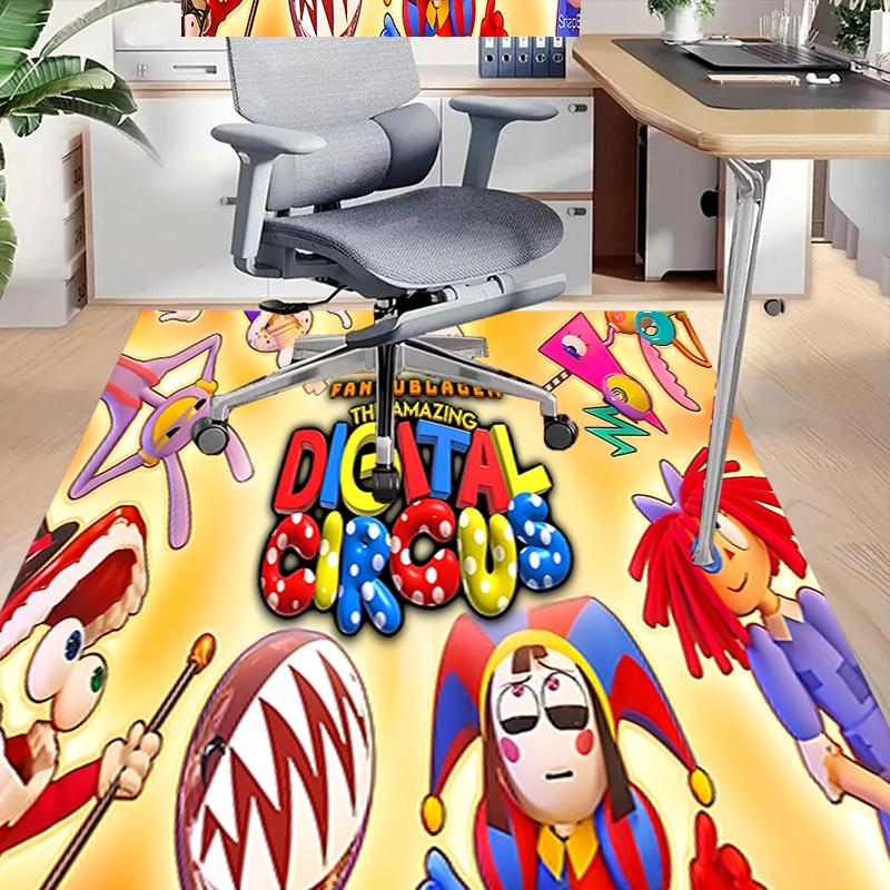 Digital Circus Adventure Carpet For Playroom Bedroom Living Room Sofa Home Decorkids Game Area Rug Nonslip Floor Mat