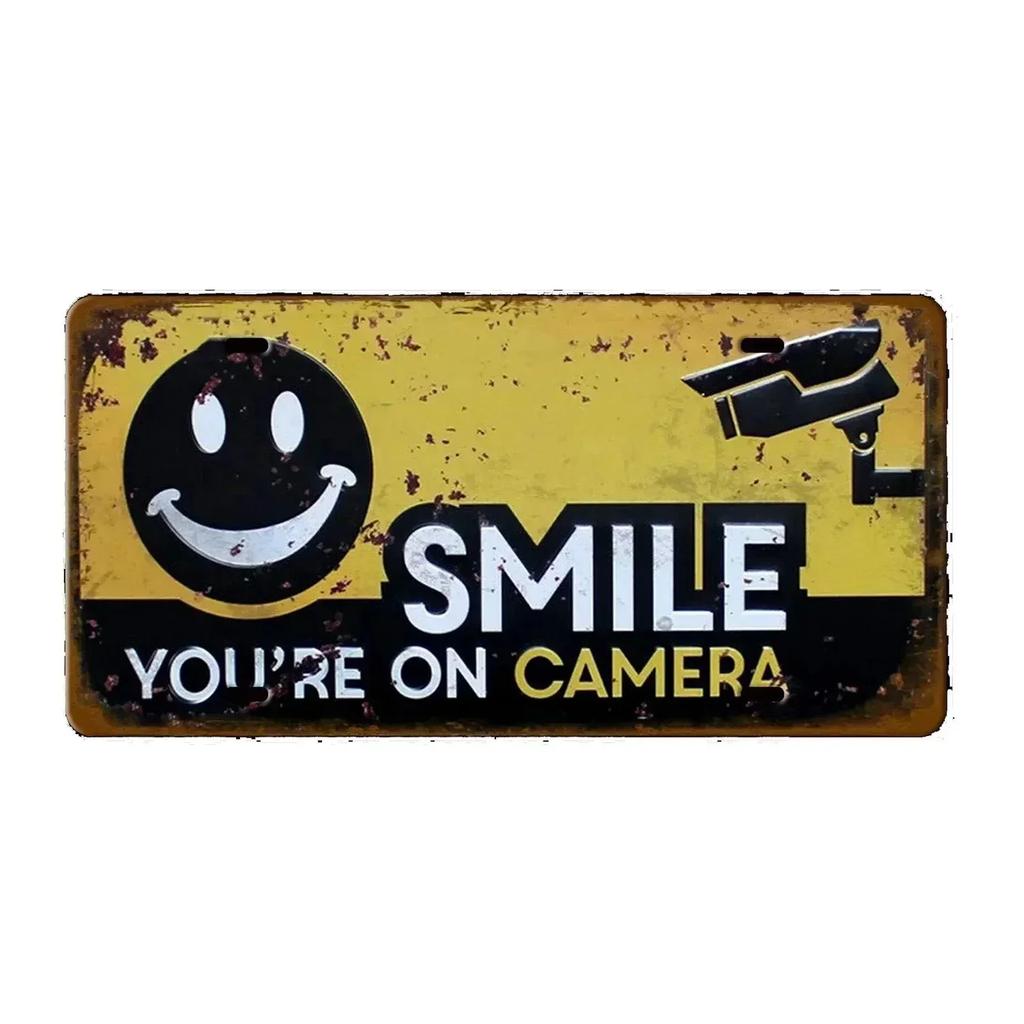 No Smoking Caution Signs: Metal Aluminum Vintage Decor for Garage & Clubs