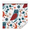 Forest Animals and Nature Wallpaper, White, Red Background, 50x1000