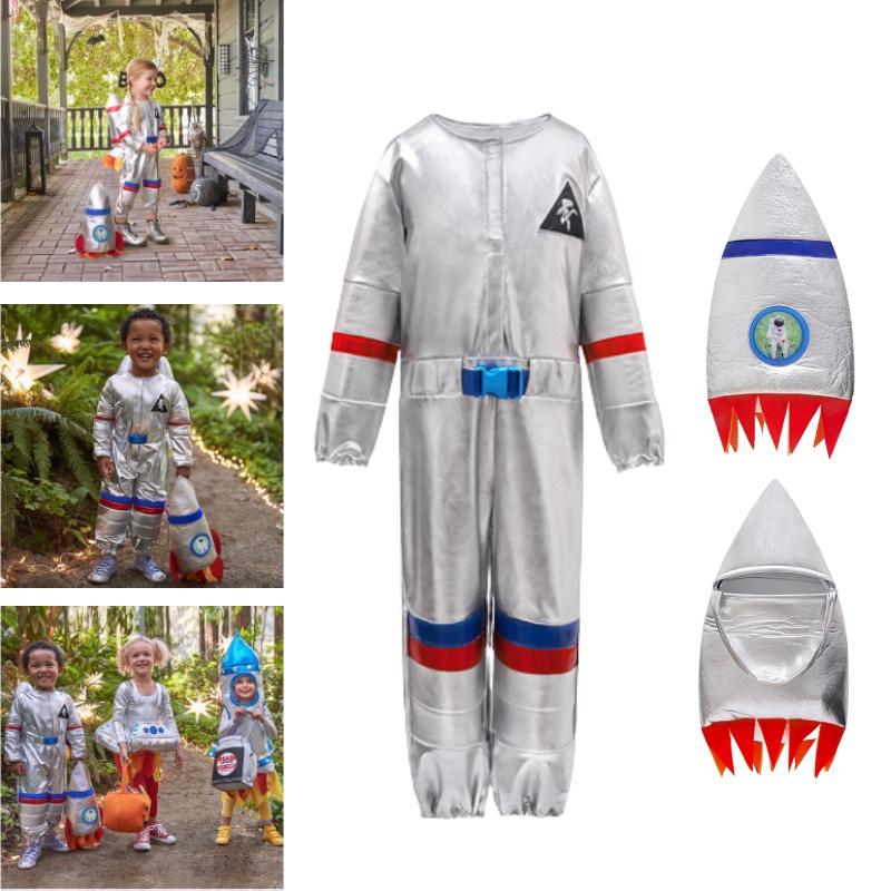 High-quality Bsrlons Kids' Space Suit In Silver Perfect For Sports Events And Role Playing