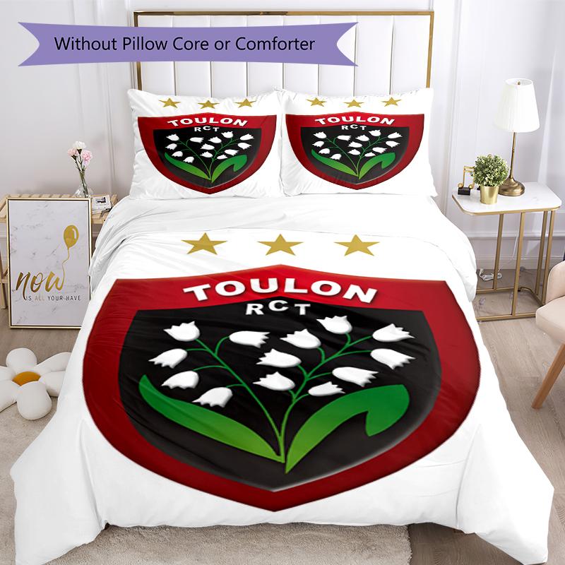 3pcs RC Toulon Bedding Set Duvet Cover Closure Includes 1 Duvet Cover & 2 Pillowcases, Soft and Comfortable for All Seasons.