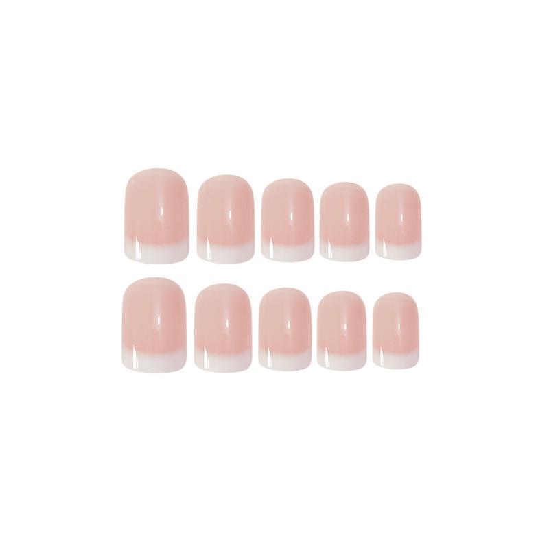 Sweet Light Pink Gradient Square Press-On Nails - Minimalist and Sexy Style
