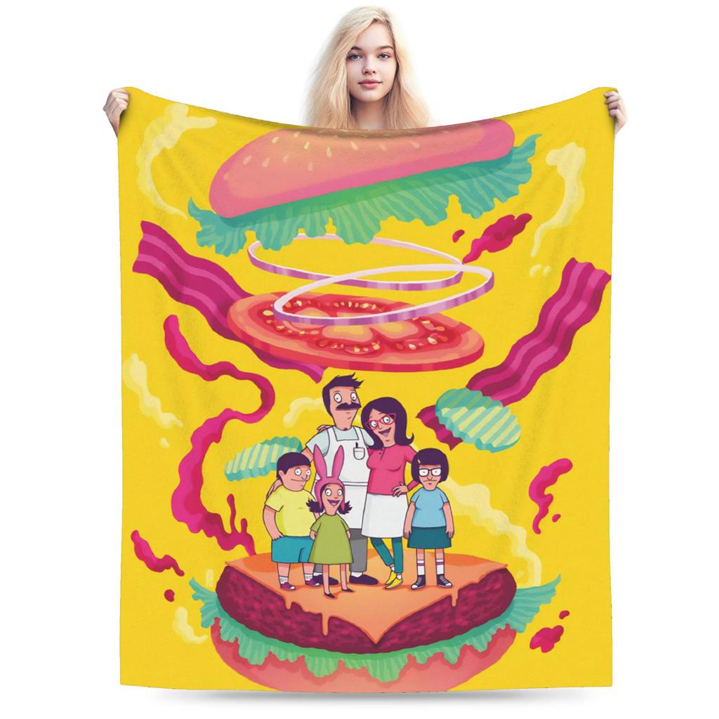 Bob Burgers  Plush Blanket Child  Flannel Throw Blanket For Living Room Warm Soft Design Quality Bedspread Gift