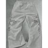 Herren-Sweatpants mit weitem Bein und weißen Flammen-Tribal-Abstrakt-Prints, Kordelzug, lockere Passform, Urban Street Style, inspiriert von Y2K
