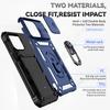 For iPhone 15 Pro Max Slide Camera Protector Phone Case Metal Ring Kickstand Anti-scratch PC+TPU Cover