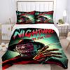 3pcs A Nightmare on Elm Street Bedding Set, Soft Polyester Duvet Cover and Pillowcases Seasons all suitable, Design for Bedroom L1003076