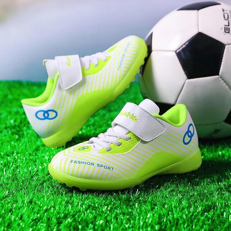 Professional Turf Soccer Shoes Childrens Brand Fashion Indoor football Sneakers Size 29-39 Futsal Kids Trainers Chuteira Society