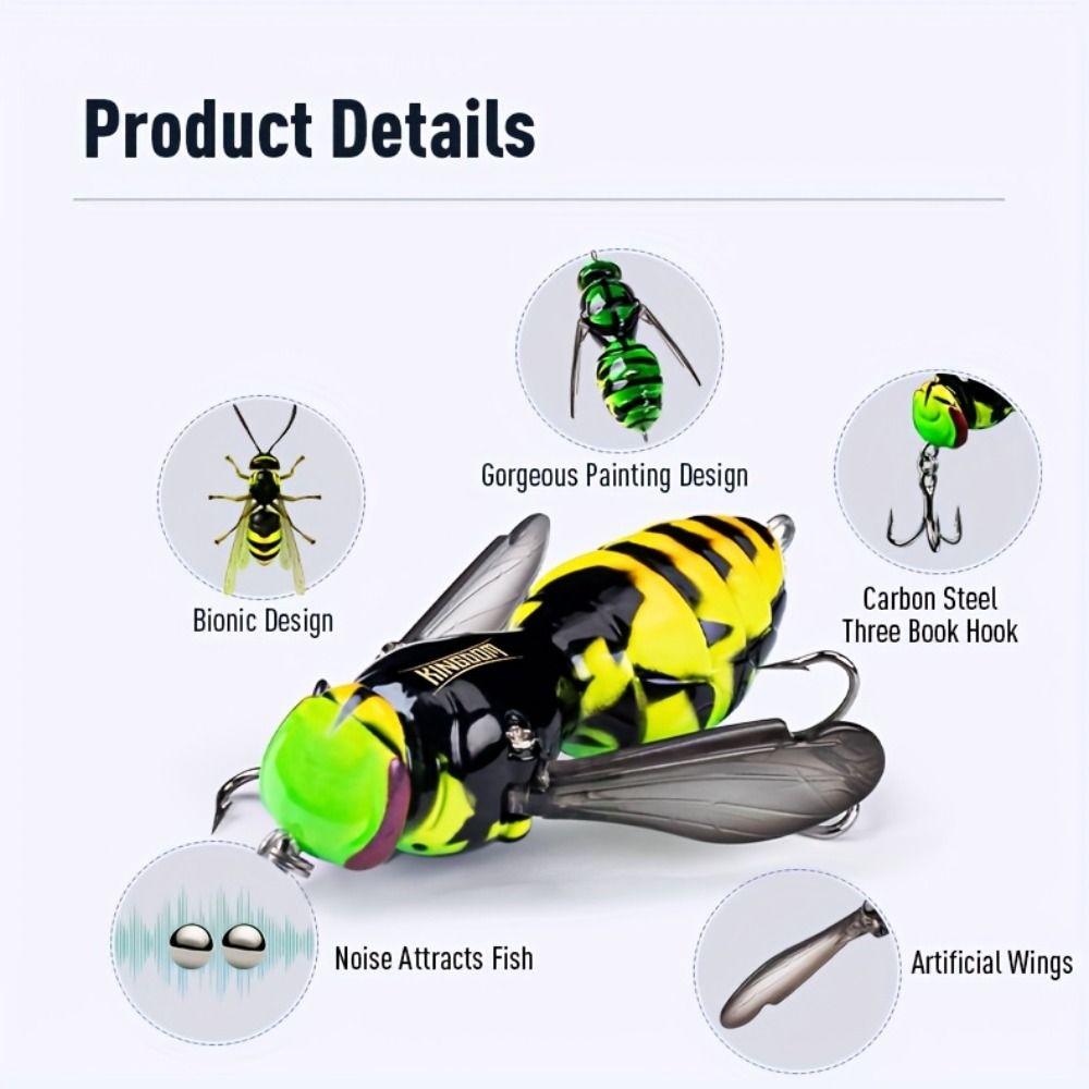 Floating Design Floating Bait 40mm Size Artificial Insect Lure Wobbler Bait Carp Fishing
