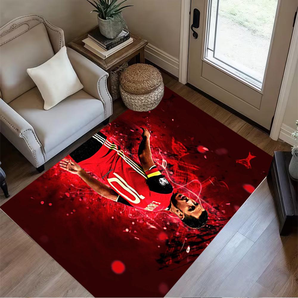 Belgian Football Star Floor Mat Design for Outdoor Living Rooms Hallway Balcony Anti-slip Rug Office home decor Gift for Festivals