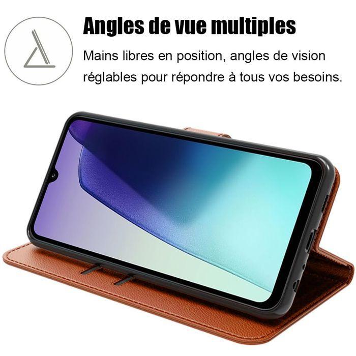 Silicone Case For Xiaomi Redmi 14C - Brown Synthetic Leather - 2 Tempered Glasses - Shockproof and Scratch-resistant