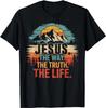 Christus Jesus Der Weg Wahrheit Leben Retro Bibel Männer Frauen Kinder T-Shirt