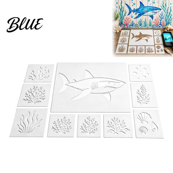 Craft Stencils for Stencil Plastic Sea Animal Stencil Set Wood Ocean Wall Art Octopus Mural