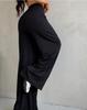 Women's Ribbed Elastic Waistband Casual Wide-Leg Jogging Pants