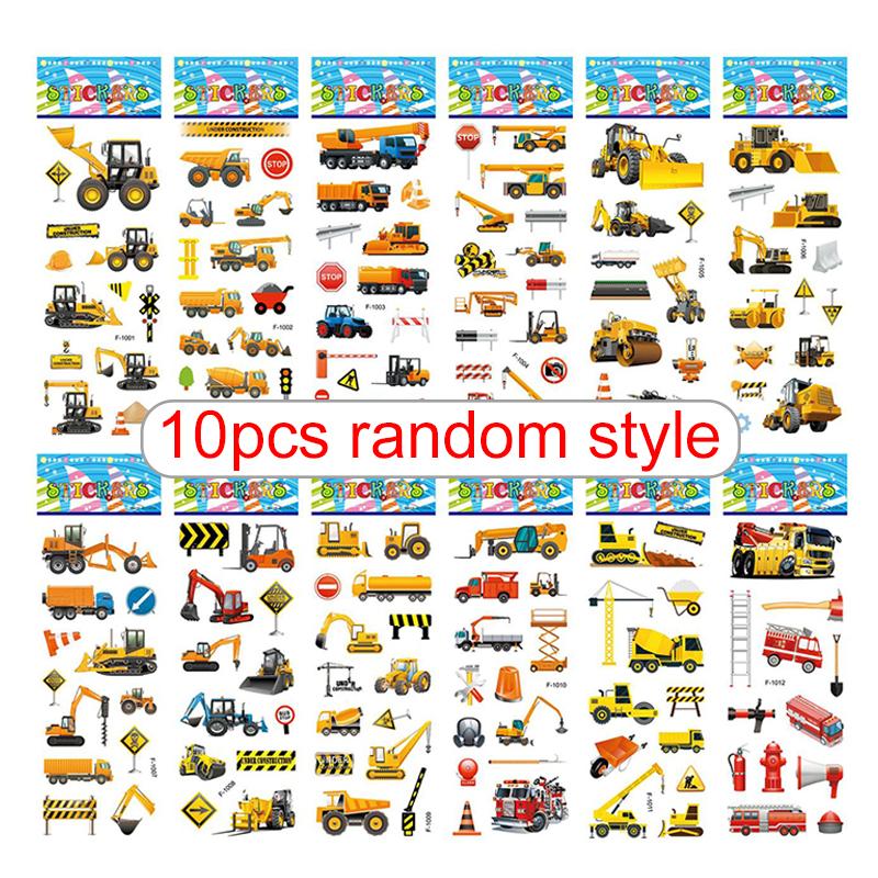 10sheets 3D Bubble Decorative Sticker Colorful Cartoon Cute Style Reusable Stickers for Birthday Christmas New Year Gift TMZ