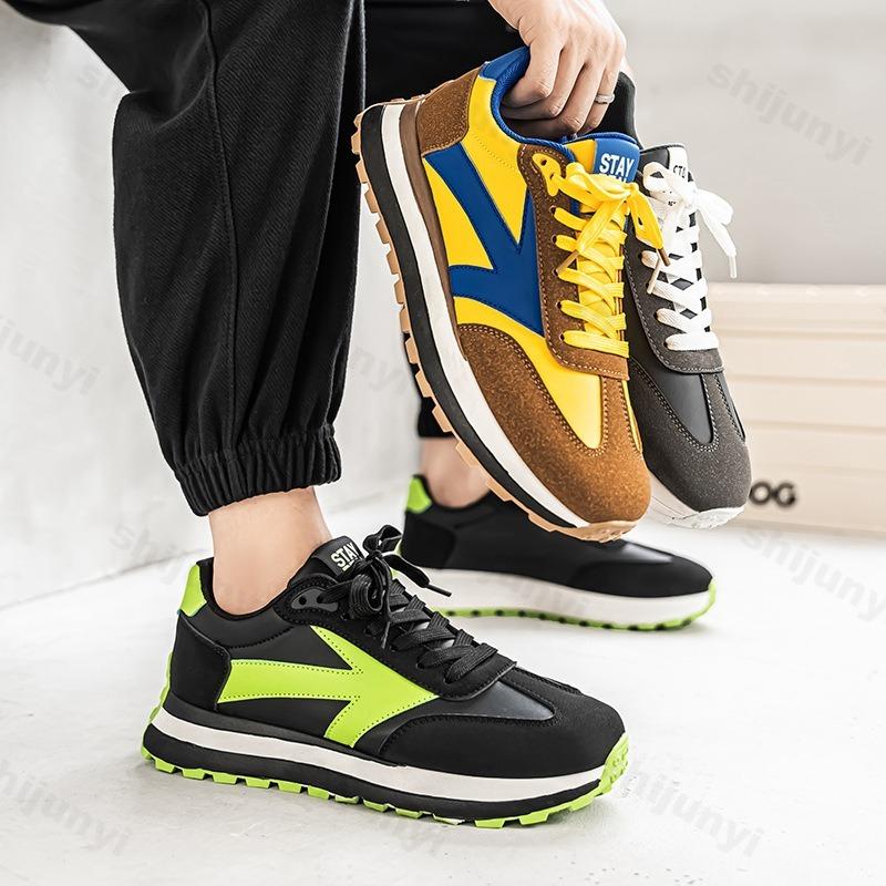 Fashion Spring Men's Shoes 2025 New Fashion Trend Versatile Thick Sole Casual Shoes Anti Slip Wear-resistant Comfortable Chunky sneakers