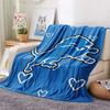 Detroit Lions Print Flannel Blanket, High quality Comfortable for All Seasons, Home Decor, Warmth and Comfort, Perfect for Christmas Gifts