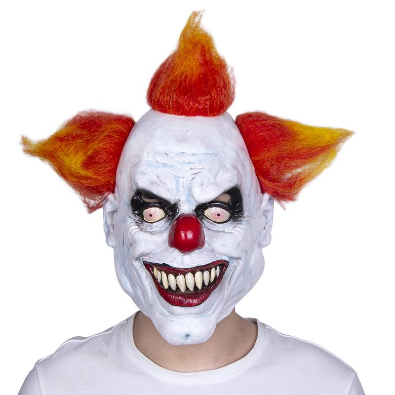 Clown mask Halloween horror atmosphere decoration prop scary headgear prank funny costume latex mask x12009