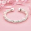 925 Sterling Silver Adjustable Twist Bracelet Wedding Jewelry
