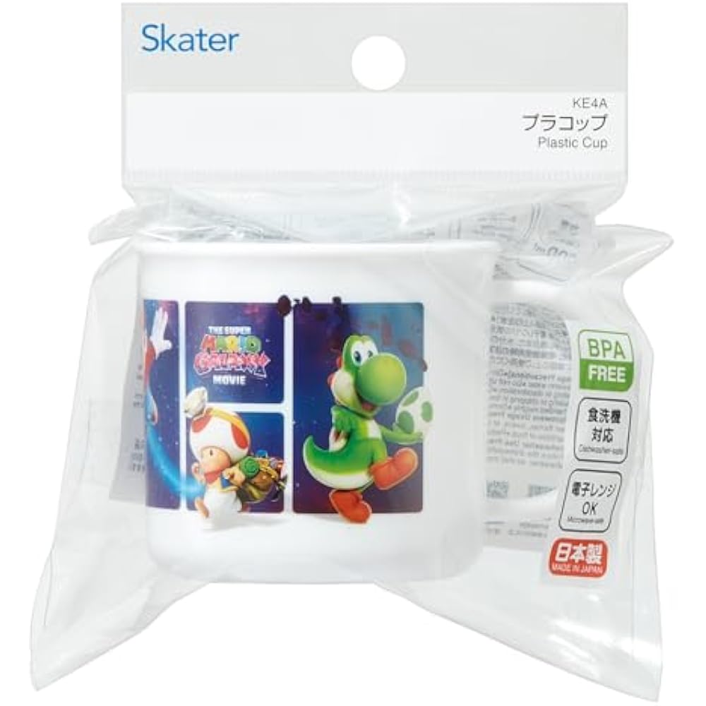 Skater (Skater) Cup, Kids, Plastic Lunch Box, 200ml, Dishwasher Safe, Made In Japan, Super Mario ...