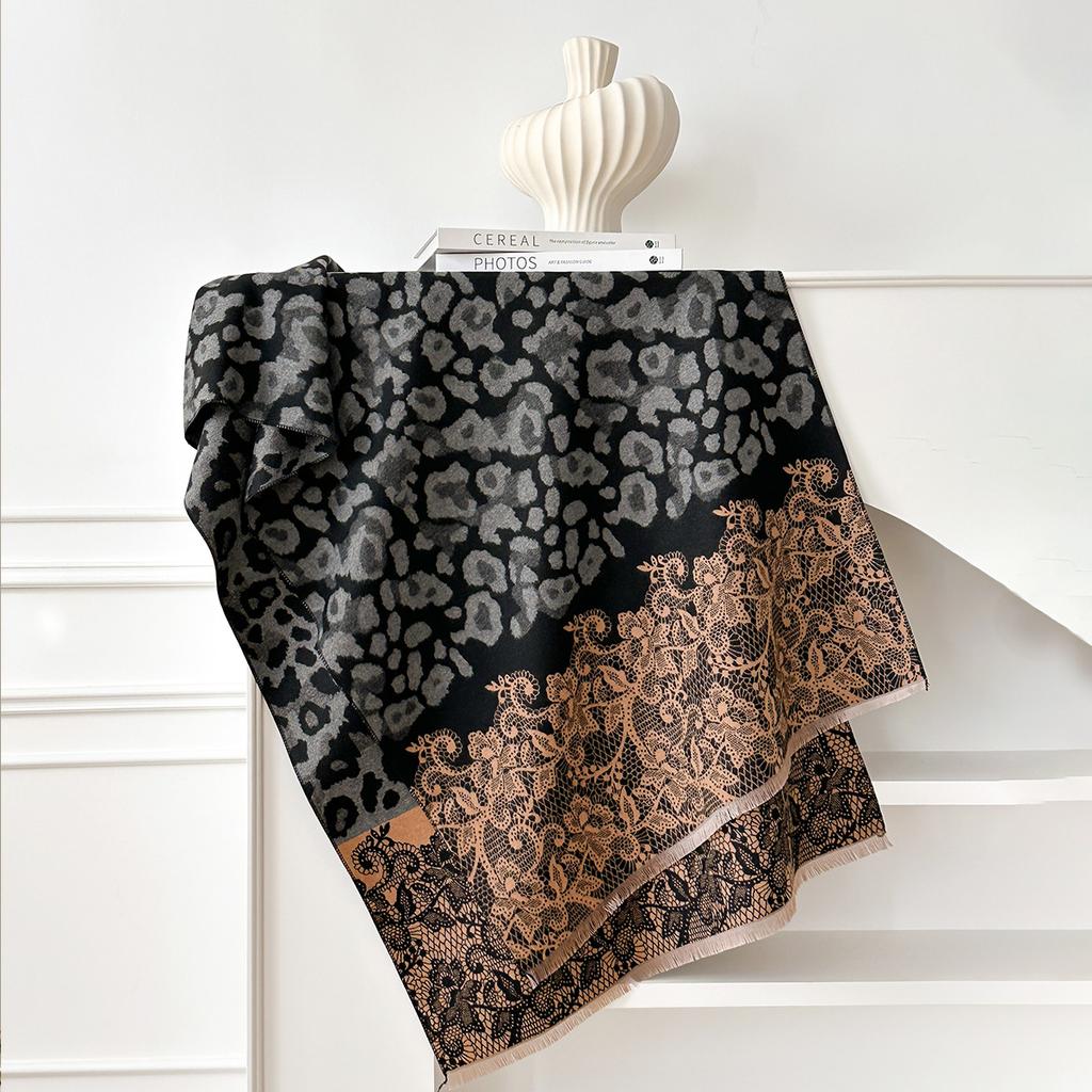 Herbst- und Winter Damen Thermalschal Imitation Kaschmir Retro Schal Vielseitiges Weiches Tuch