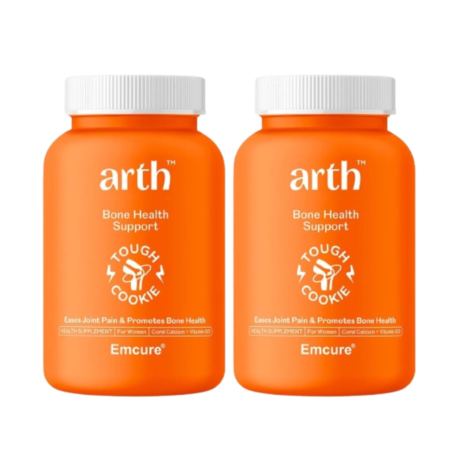 

Arth Calcium & Vitamin D3 Tablets 1000mg 600 IU Coral Calcium 60 Veg Tablets X Pack of 2 for Bone & Joint Support