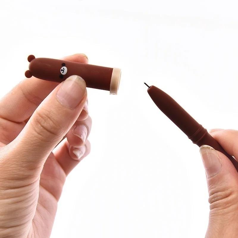 6/pcs Creative Animal Expression Pen Gel Pens Kawaii Pen Cute Korean Stationery Gifts RANDOM Color