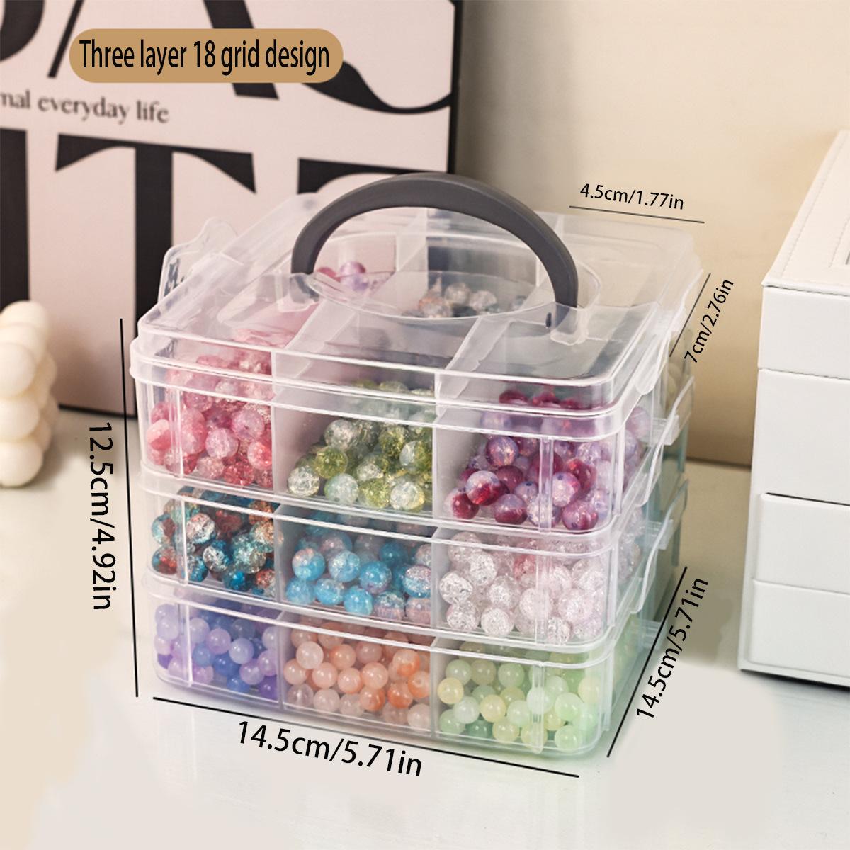 Removable Transparent Beaded Storage Box Multifunctional Portable Jewelry Packaging Storage Display Supplies