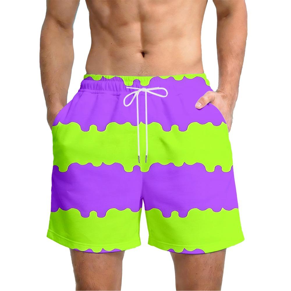 Men's Shorts Creative Colorful 3D Printed Shorts Loose Casual Plus Size Breathable Vacation Style Summer Versatile Shorts
