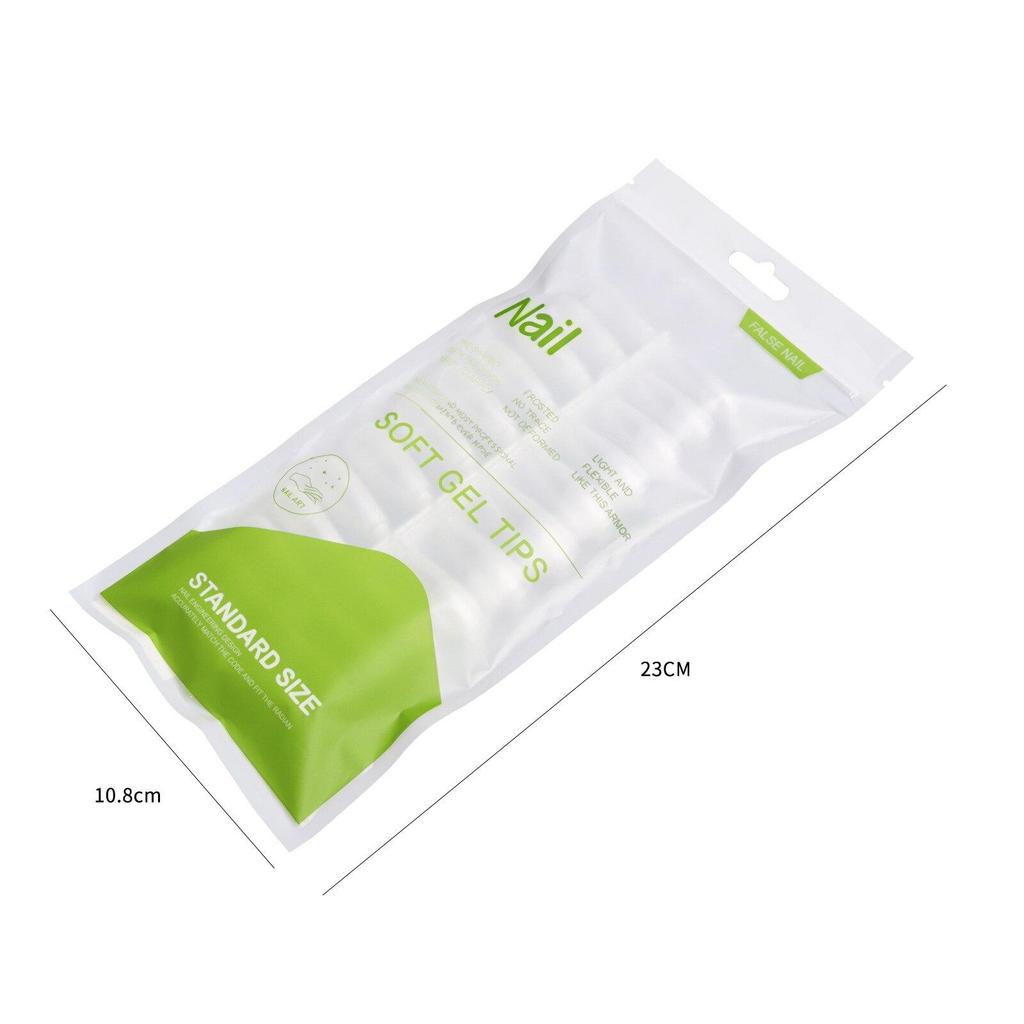120Pcs Ultra-thin Soft Gel Tips, Transparent Traceless False Nail Tips, Press On Coffin Nails for Natural Look Manicure